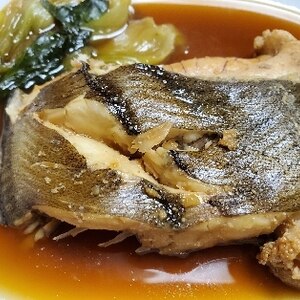 カレイと小松菜の煮付け